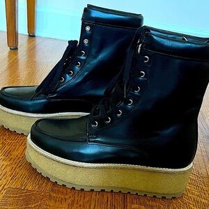 Gabriela Hearst Black Ankle Boots with Tan Soles